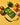 Turmeric package surrounded by vegetables on a yellow background